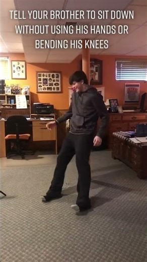 Trying to sit without bending your knees