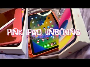 ✨PINK PERSONALIZED IPAD✨: 10th gen + unboxing + setup & accessories ♡
