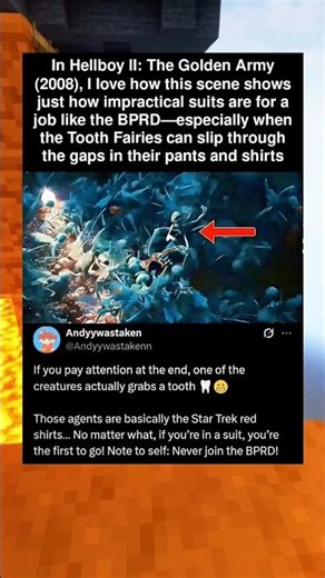 If you pay attention at the end, one of the creatures actually grabs a tooth