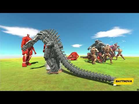 Royale Battle 11 MUTAN VS 5 ROBOT GODZILA!! Animal Revolt Battle Simulator | ARBS Battnova