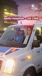 Fast response. Skilled care. Complete trust. Apollo 1066 Ambulance, because emergencies don’t wait, and neither do we. #ApolloHospitals #ApolloChennai #EmergencyServices #AlwaysThere | Apollo Hospitals, Chennai