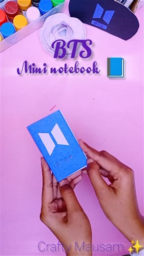 💜 BTS Mini Notebook DIY! Mini diary #diy #miniature #handmade #btscraft #papercrafts
