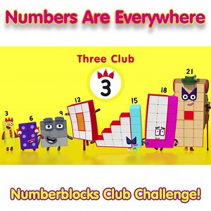 ✨ Numbers Are Everywhere, Numberblocks club challenge! 👀 Challenge 3️⃣: Let your Number Explorer choose 3 of their favourite teddies and create a picnic for them. You will need 3 of each picnic snack. Maybe 3 biscuits, 3 drinks and 3 sandwiches. Use real things or draw and cut them out. Draw your own or download your Number Explorer's Three Club badge here 👉 https://bit.ly/3xfxLSE 📷 Tag us and share pictures of your little 1s completing this week's challenges or wearing their badges and we co