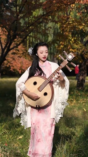 Hanfu Beauty Plays “Blue and White Porcelain” on Zhongruan #landtom #cover #zhongruan