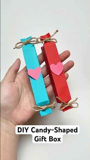Easy candy-shaped paper gift box idea for Valentine’s Day, birthdays, or weddings