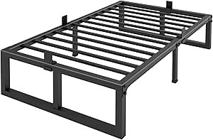 Amazon.com: Yitong Angel Twin Bed Frames Platform, 14 Inch High 3500 lbs Heavy Duty Metal Platform, Mattress Foundation with Steel Slat Support/No Box Spring Needed/Noise Free/Non-Slip/Easy Assembly : Home & Kitchen