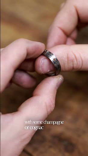 Mokume Rings With Palladium, Silver, Gold, and Cognac Diamonds