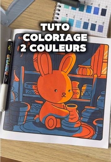 Petit coloriage amusant avec deux couleurs!