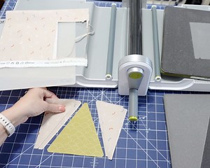 Easy AccuQuilt Tutorial for Triangle in a Square Quilt Blocks - Homemade Emily Jane