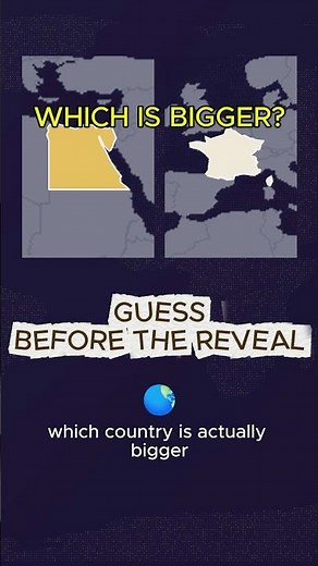 Which Country is Actually Bigger? You'll Be Shocked #shortsquiz #geography