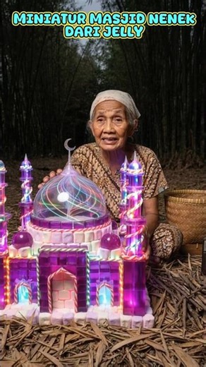 masjid buatan nenek dari jelly 🕌🤩 #shortsviral #masjid #nenekai