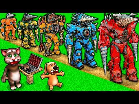 UPGRADE of DRILL TITAN BOSS vs SKIBIDI TOILET and CAMERA MAN TEAM vs TV WOMAN in MINECRAFT animation
