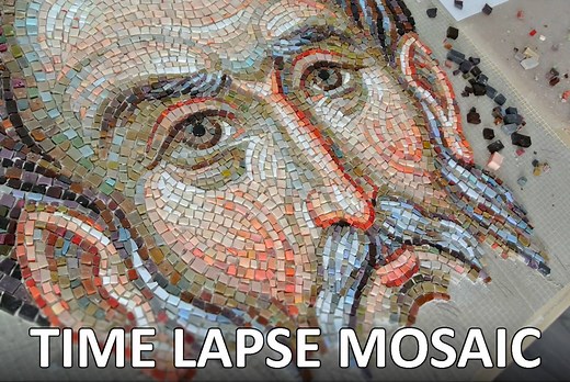 129K views · 841 reactions | Here is how I made a face in mosaic, of...