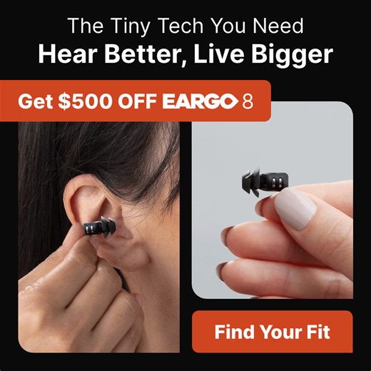 Shop the virtually invisible Eargo 8 & get $500 OFF during the BIGGEST sale of the year. Offer ends soon! Shop now. | Eargo