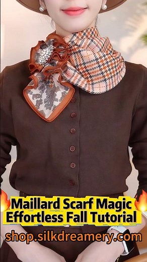 🎀 Effortless Fall Maillard Scarf Styling | The Cozy Vibes Tutorial Everyone's Copying #grwm grwm