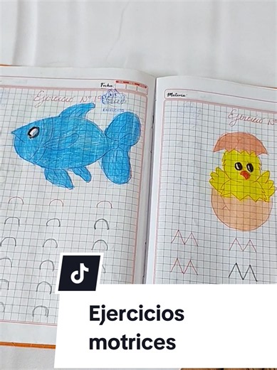 Los inicios con el cuaderno cuadriculado, pero mis niños son demasido pro... 😅🥹❤️ #maestradeinicial #preescolarideas #inicial #tareas #fyp