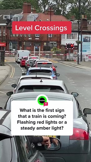 Identifying Train Signals: Flashing Red Lights vs. Steady Amber Light