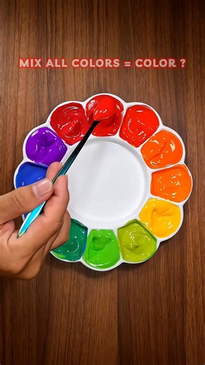 Mix Rainbow Color = So Satisfying #colormixing #satisfying #rainbowcolor
