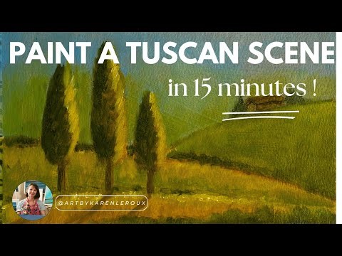 Easy 15 minute Tuscany Painting: Capture the Charm in real time full length tutorial!