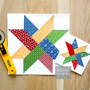 Woven Star 6 Sizes Foundation Paper Piecing Pattern, FPP, 12-inch, 10-inch, 9-inch, 8-inch, 6-inch, 5-inch, Sawtooth, PDF, Quilt Block - Etsy Canada