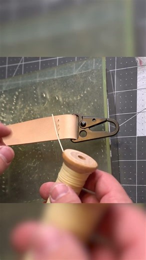 Beginner Leather Keychain #keychain