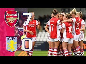 Extended Highlights Arsenal Women vs Aston Villa Women - WSL 1/5/22