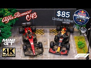 Mini GT 1:64 - Alfa Romeo C43 Zhou Guanyu 2023 x Red Bull RB16B Max Verstappen 2021 F1 l Cinema Shot