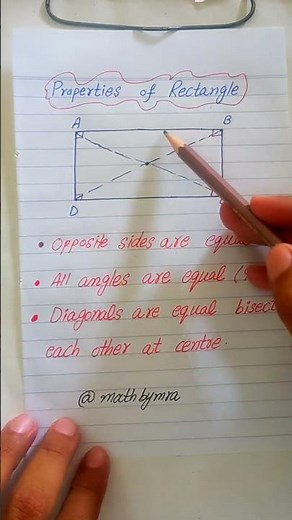 Properties of Rectangle #mathforbeginners #education #rectangle