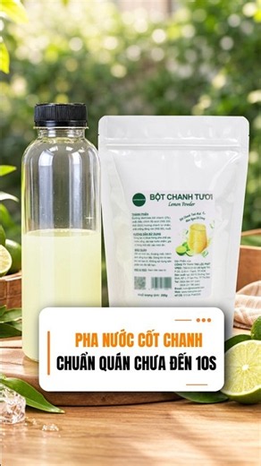 Pha Nước Cốt Chanh Chuẩn Quán Chưa Tới 10s 🍋‍🟩✨| #recipe #chanh #nuocchanh