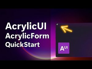 AcrylicUI AcrylicForm .Net Core Tutorial | Building WinForms Apps in C#
