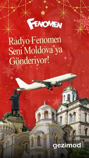 Radyo Fenomen on Instagram: "Fenomen’le Bir Sonraki Durak: Moldova Radyo Fenomen & Gezimod iş birliğiyle dinleyicilerimize özel bir hediye fırsatı. Katılım Tarihleri: 8–23 Aralık Hediye: Bir çifte Gezimod ayrıcalığıyla 2 gece 3 gün Moldova (Kişinev) deneyimi. Hem de bütün konaklama ve tüm ulaşım masrafları dahil. Katılım Adımları: 1. @radyofenomen ve @gezimod Instagram hesaplarını takip et. 2. Bu gönderinin altına, Moldova yolculuğunda yanında olmasını istediğin bir arkadaşını etiketle. (Etiketl