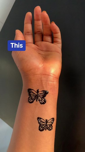 Butterfly Henna Tattoo Designs for Girls