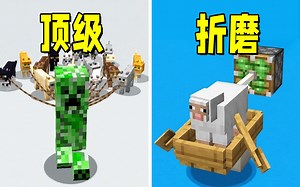 我的世界：8个离谱操作，什么是顶级折磨？_我的世界