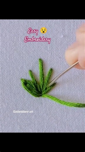 Hand Embroidery designs FLOWER Embroidery work #shorts #embroidery #beginnersstitch