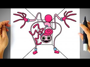How to DRAW MOMMY LONG LEGS chasing me - Mommy Long Legs Chase - Poppy Playtime Chapter 2