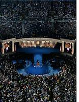 What Obama's columns at Invesco field really symbolized.