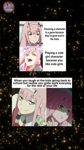 My two modes: choosing characters based on cuteness and realizing I have to work forever. 🌸💼#anime