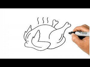 How to Draw a FRIED CHICKEN Easy and Simple Drawing tutorials