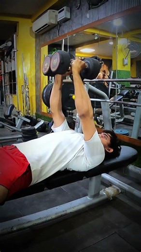 Chest Close Grip Dumbbell Crush Press Gym Workout