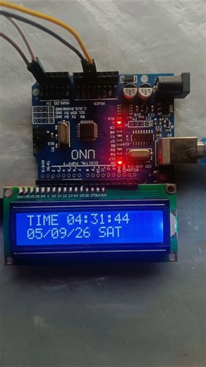Arduino Nano se Digital Clock 😱 | 16×2 LCD Date & Time #arduino #electronics #ohmproject #ledchaser