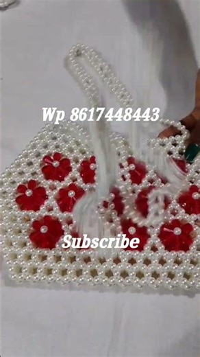 pearl Moti beads bag #beaded bag#handmade #crystal dotcom#shots