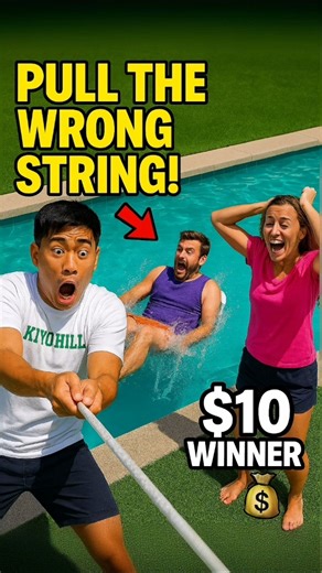 Pull the Wrong String, Fall in the Pool! | $10 Challenge