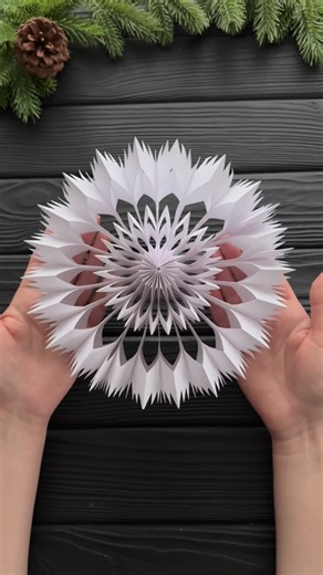 Origami Amazing 🤩 Paper Craft Tutorials on Instagram: "WoW! Snowflake Christmas Craft Idea! ❄️ #diy #snowflakes #tutorial #christmas #foruyou"