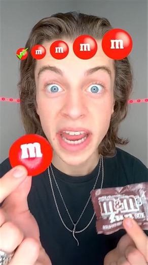 Small, Big, Giant Red M&M's!?🍓🥰🍫🍒PART3#shorts