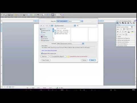 How to save Mac (.docx) on PC Windows (.doc) - Compatibility