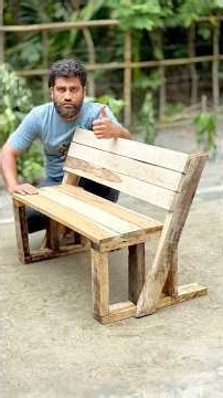 Diy Beautiful Garden bench idea ll Easy step-by-step full process #woodworking #GardenBench