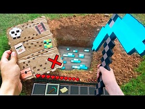 Minecraft in Real Life POV HARD SURVIVAL in Realistic Minecraft Texture pack (en la vida real)