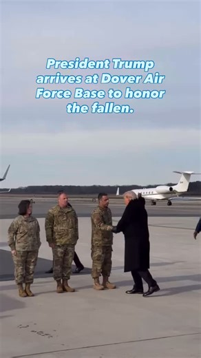 @trump.family_usa on Instagram: "#NEW -> President Trump arrives at Dover Air Force Base to honor the fallen. 🇺🇸🙏🏻 (December 17, 2025) 🎥- @margomartin @potus @realdonaldtrump @whitehouse #presidenttrump #potus47 #potustrump #donaldjtrump #trump #doverairforcebase #dover #fallenheroes #godblesstheusa #usa #america"