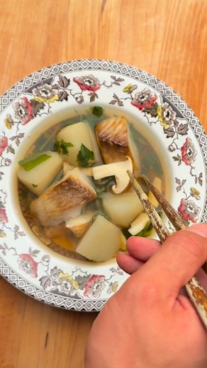 174K views · 3.6K reactions | Light, clean, and stupidly good Japanese soup# Tender turnip simmered in seasoned dashi, a little matsutake aroma, fresh greens, yuzu, and a broiled piece of black cod right on top. Simple technique, big flavor. Perfect for cold nights or when you want something comforting but still refined. Recipe is in the video or comments, save it for later. #cooking | Chef Shota Nakajima | Facebook