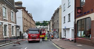 Town centre road reopens after building fire